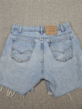 Vintage 90s Orange Tab Levi Cut Jean Shorts Size 32
